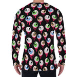 Bloody Eyeball Pattern Print Men's Long Sleeve T-Shirt