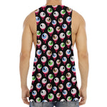 Bloody Eyeball Pattern Print Men's Muscle Tank Top