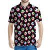 Bloody Eyeball Pattern Print Men's Polo Shirt