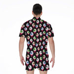 Bloody Eyeball Pattern Print Men's Rompers