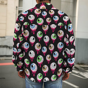 Bloody Eyeball Pattern Print Men's Shirt Jacket