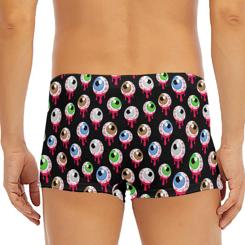 Bloody Eyeball Pattern Print Men's Short Boxer Briefs