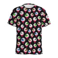 Bloody Eyeball Pattern Print Men's Athletic T-Shirt