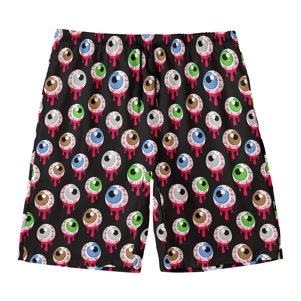 Bloody Eyeball Pattern Print Men's Swim Trunks