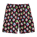 Bloody Eyeball Pattern Print Men's Swim Trunks