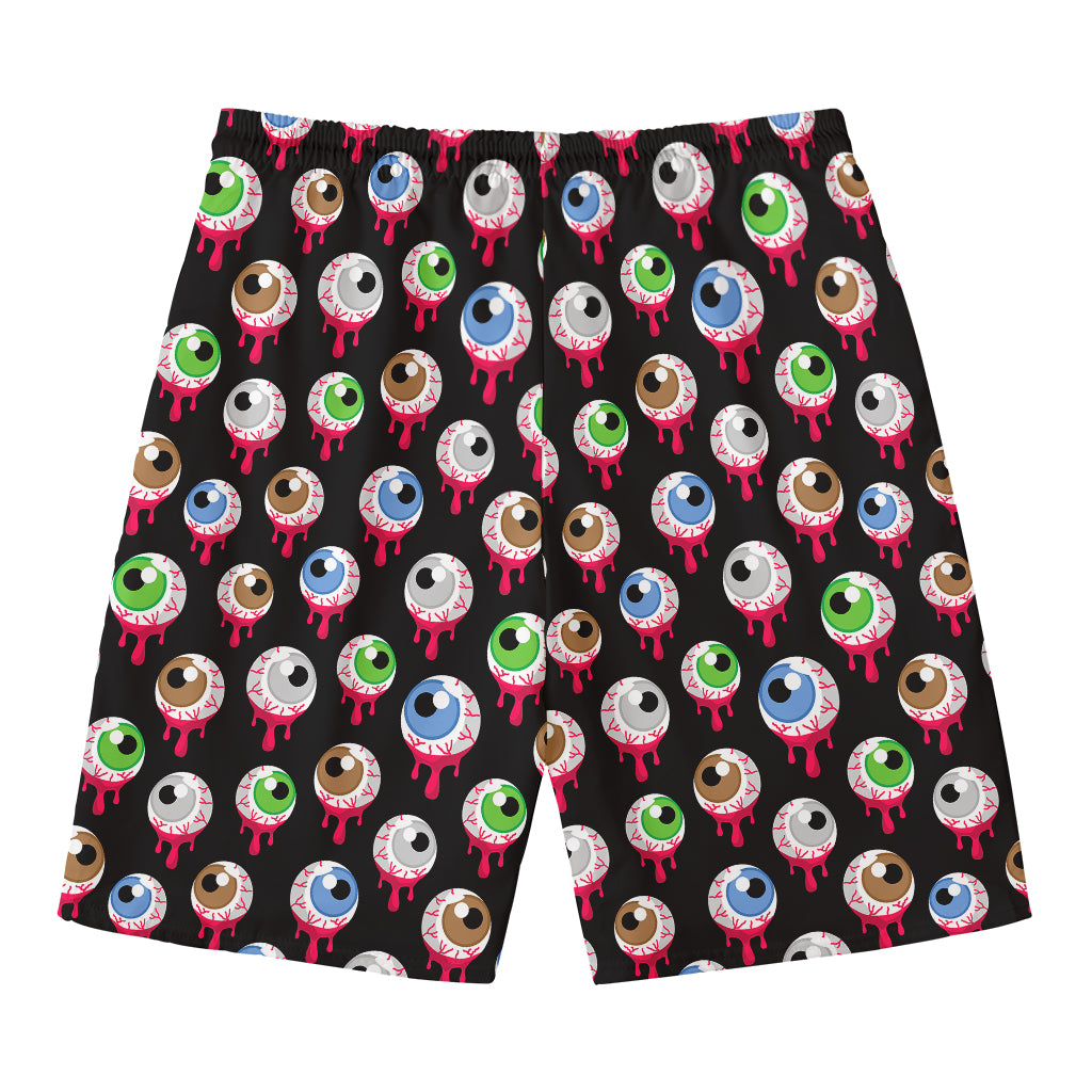 Bloody Eyeball Pattern Print Men's Swim Trunks