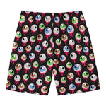 Bloody Eyeball Pattern Print Men's Swim Trunks