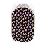 Bloody Eyeball Pattern Print Mesh Laundry Hamper