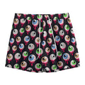 Bloody Eyeball Pattern Print Mesh Shorts
