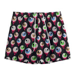 Bloody Eyeball Pattern Print Mesh Shorts