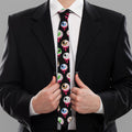 Bloody Eyeball Pattern Print Necktie