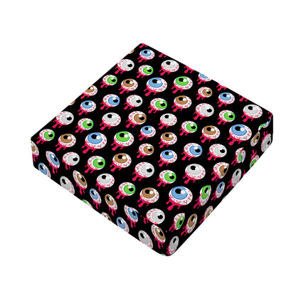 Bloody Eyeball Pattern Print Outdoor Seat Cushion Cover