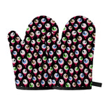 Bloody Eyeball Pattern Print Oven Mitts