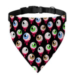 Bloody Eyeball Pattern Print Over The Collar Dog Bandana