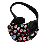 Bloody Eyeball Pattern Print Pet Sling Carrier