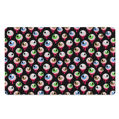 Bloody Eyeball Pattern Print Polyester Doormat