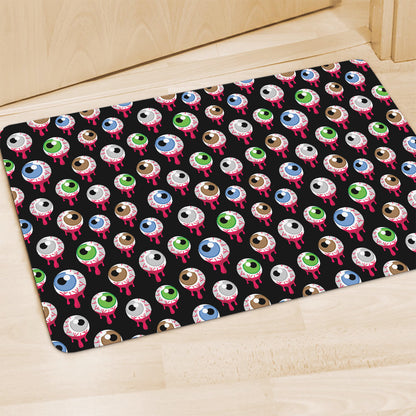 Bloody Eyeball Pattern Print Polyester Doormat