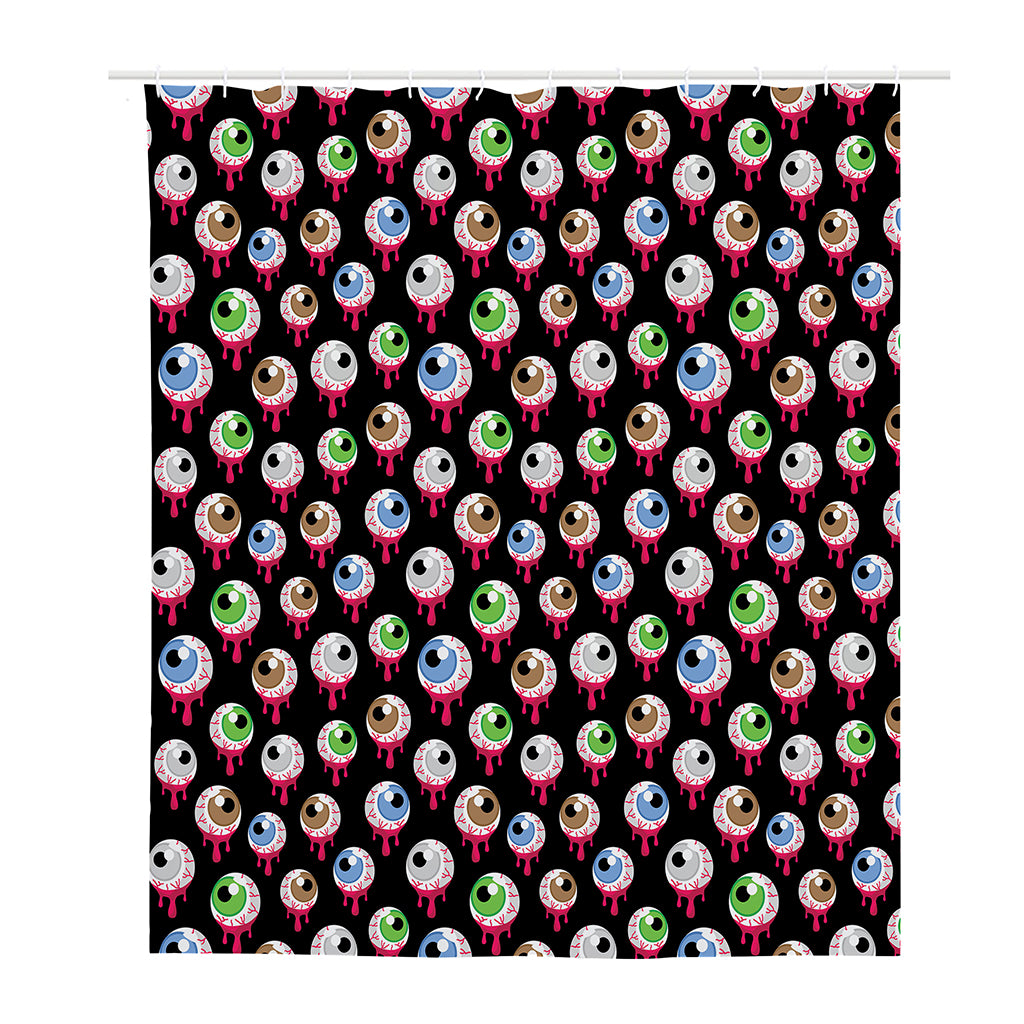 Bloody Eyeball Pattern Print Polyester Shower Curtain