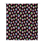 Bloody Eyeball Pattern Print Polyester Shower Curtain