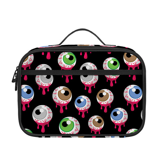 Bloody Eyeball Pattern Print Portable Lunch Bag