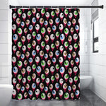 Bloody Eyeball Pattern Print Premium Shower Curtain