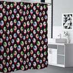 Bloody Eyeball Pattern Print Premium Shower Curtain