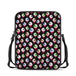 Bloody Eyeball Pattern Print Rectangular Crossbody Bag
