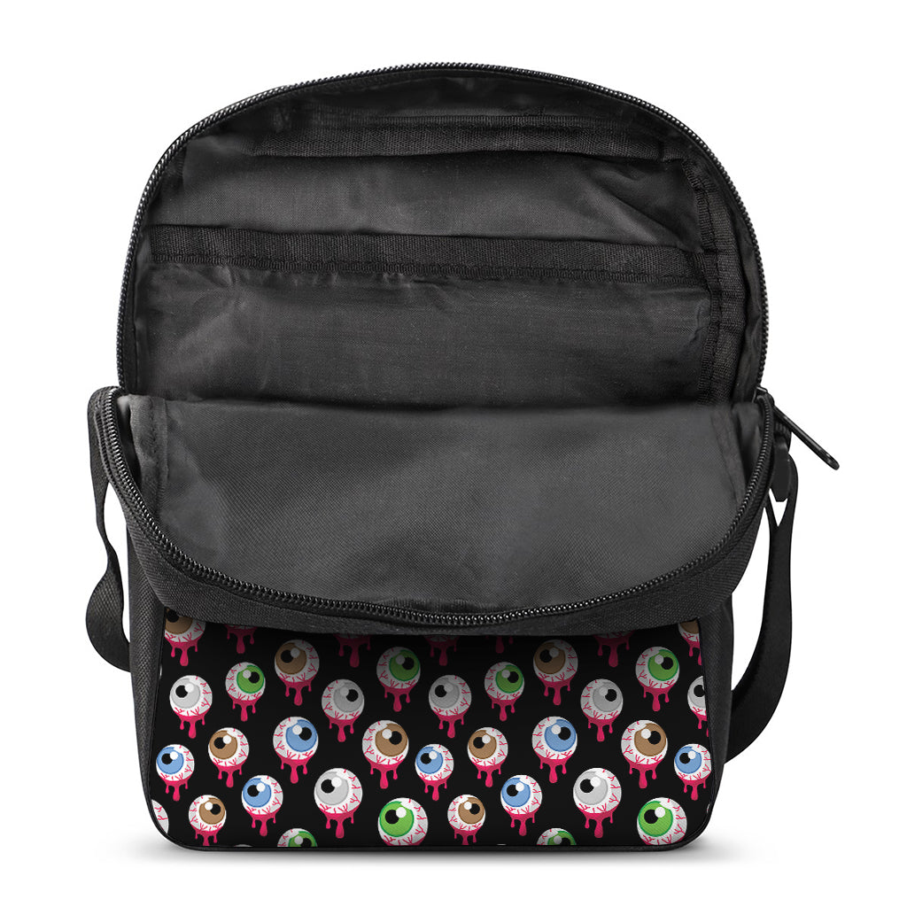 Bloody Eyeball Pattern Print Rectangular Crossbody Bag