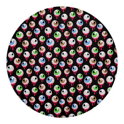 Bloody Eyeball Pattern Print Round Blanket