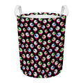Bloody Eyeball Pattern Print Round Laundry Basket