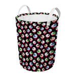 Bloody Eyeball Pattern Print Round Laundry Basket