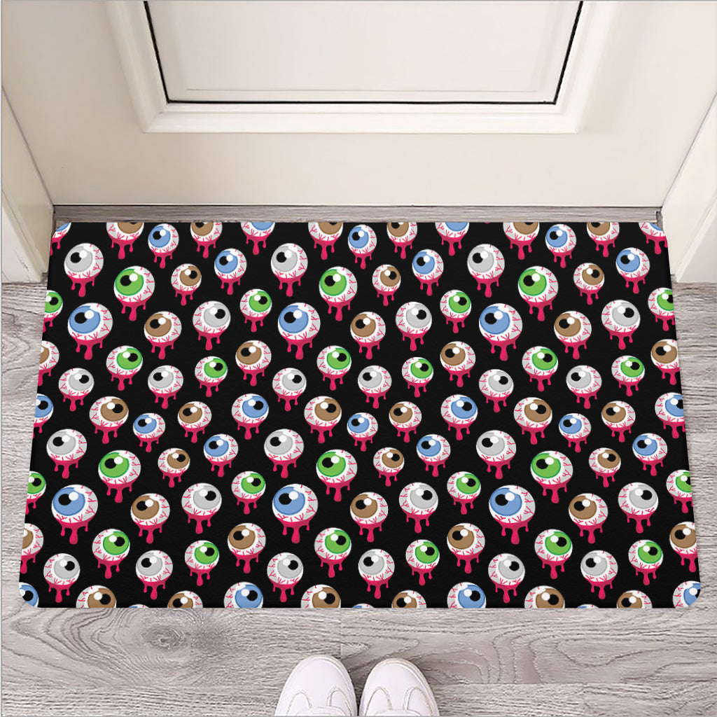 Bloody Eyeball Pattern Print Rubber Doormat