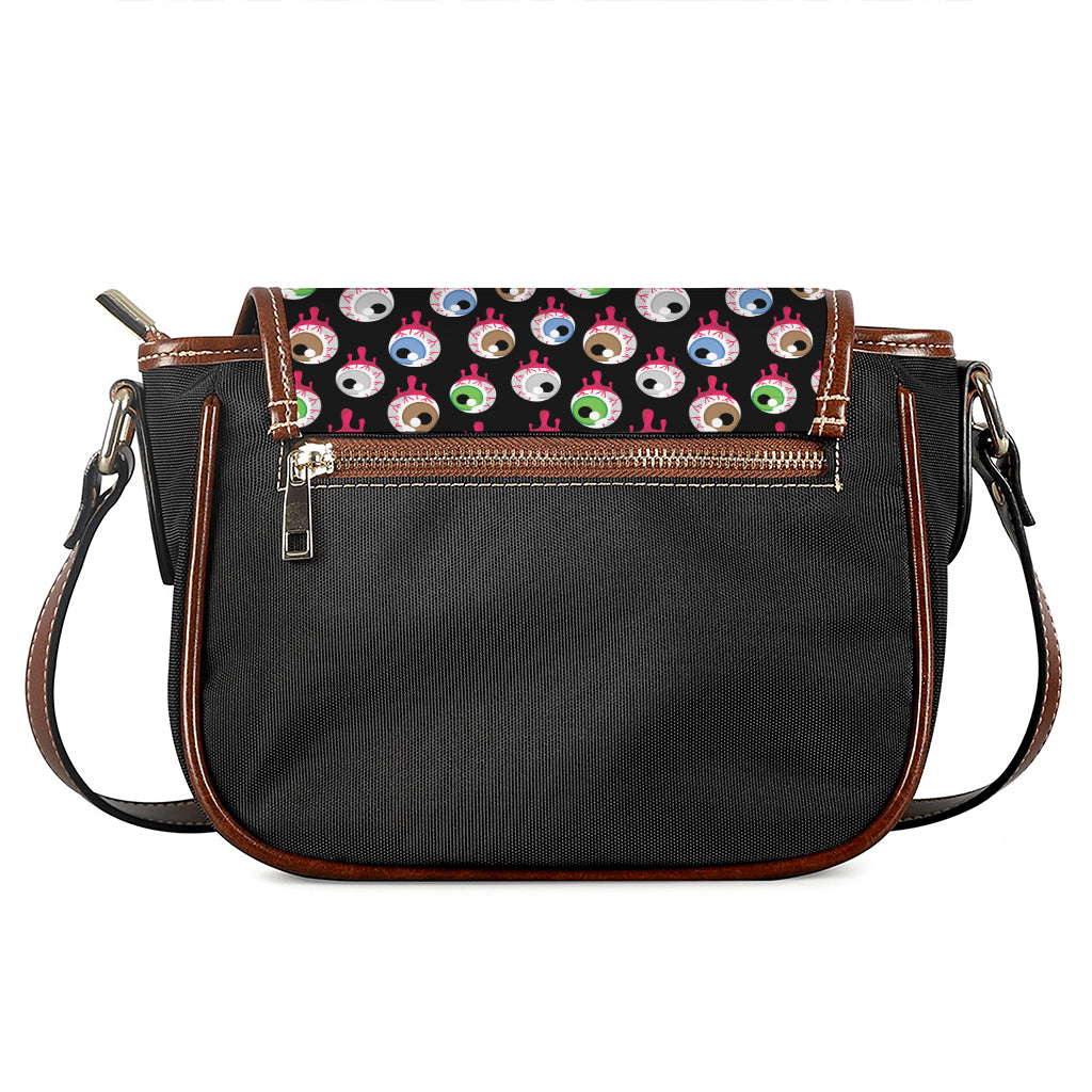 Bloody Eyeball Pattern Print Saddle Bag