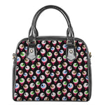 Bloody Eyeball Pattern Print Shoulder Handbag