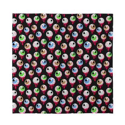 Bloody Eyeball Pattern Print Silk Bandana
