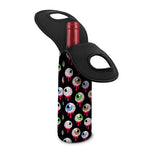 Bloody Eyeball Pattern Print Single Neoprene Wine Tote