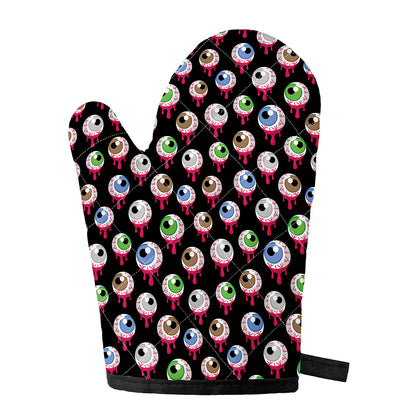 Bloody Eyeball Pattern Print Single Oven Mitt