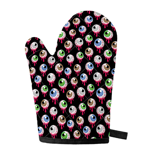 Bloody Eyeball Pattern Print Single Oven Mitt