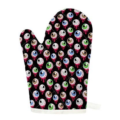 Bloody Eyeball Pattern Print Single Oven Mitt