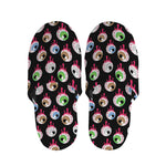 Bloody Eyeball Pattern Print Slippers