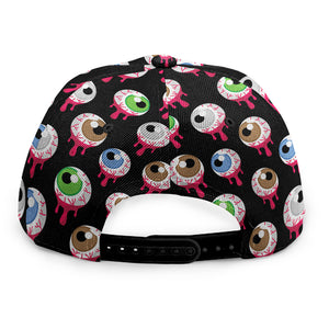 Bloody Eyeball Pattern Print Snapback Cap