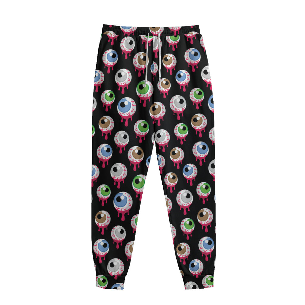 Bloody Eyeball Pattern Print Sweatpants