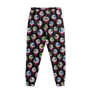 Bloody Eyeball Pattern Print Sweatpants