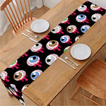 Bloody Eyeball Pattern Print Table Runner