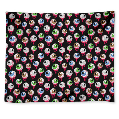 Bloody Eyeball Pattern Print Tapestry