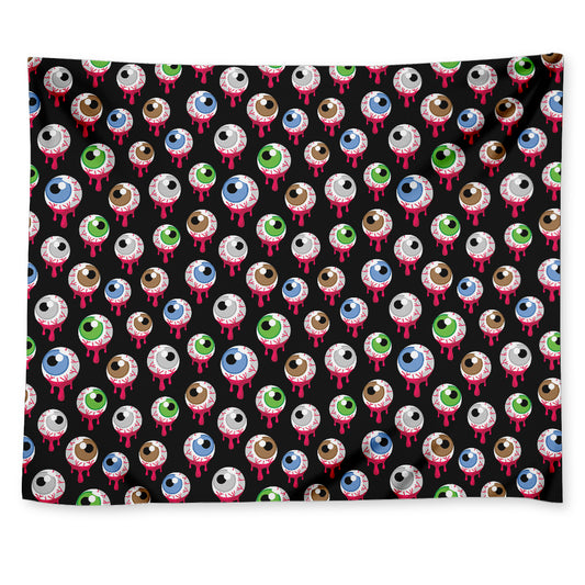 Bloody Eyeball Pattern Print Tapestry