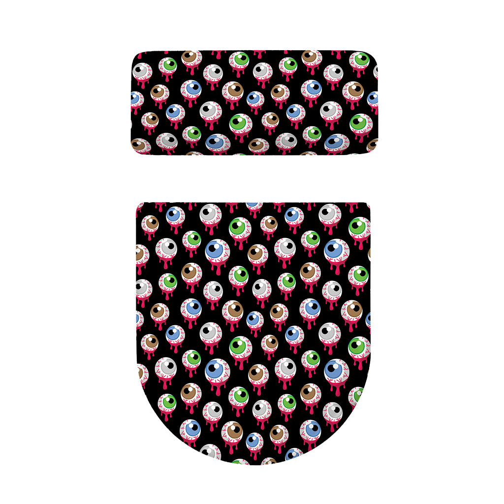 Bloody Eyeball Pattern Print Toilet Lid And Tank Cover Set