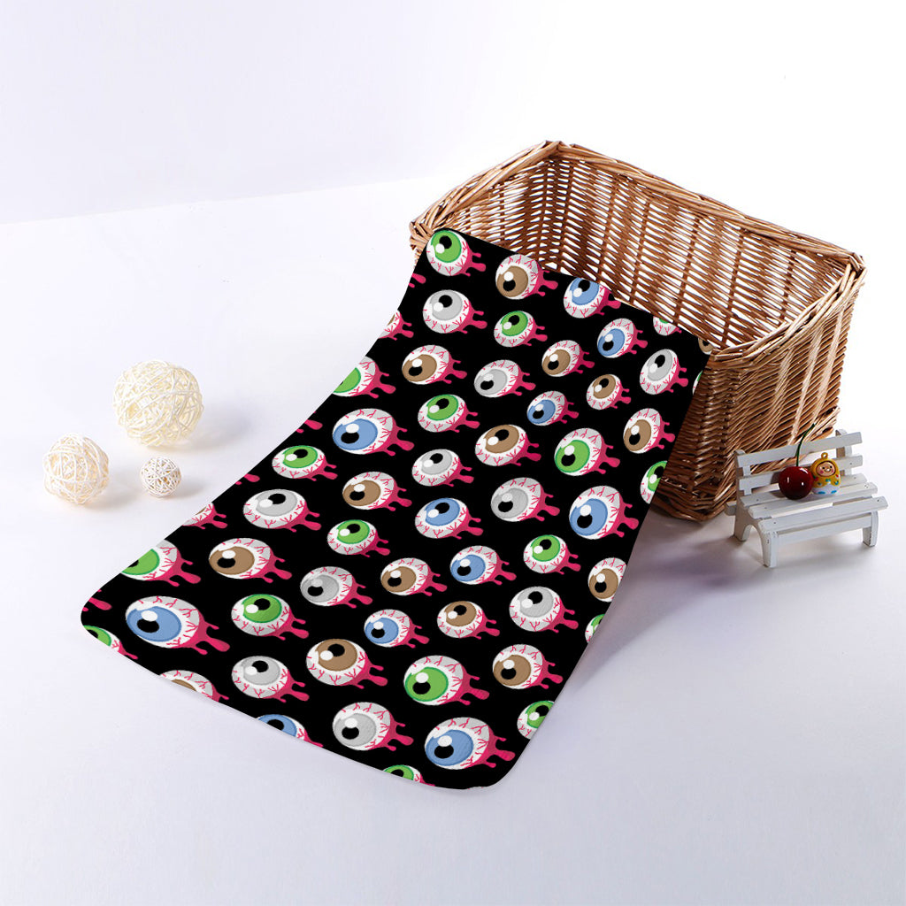 Bloody Eyeball Pattern Print Towel