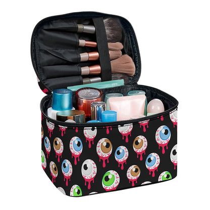 Bloody Eyeball Pattern Print Travel Makeup Bag