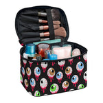 Bloody Eyeball Pattern Print Travel Makeup Bag